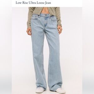 Abercrombie & Fitch Curve Love Low Rise Ultra Loose Jean